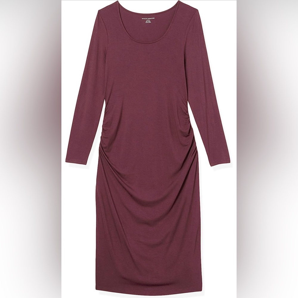 New Amazon Essentials Women's Maternity Long-Sleeve Dress - Picture 2 of 5